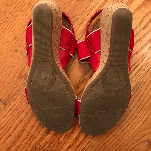 Coach and Four Wedge Sandal, Red - Picture 5 of 5